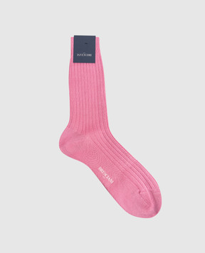 Bresciani Pink ribbed socks MC034UN0004XX