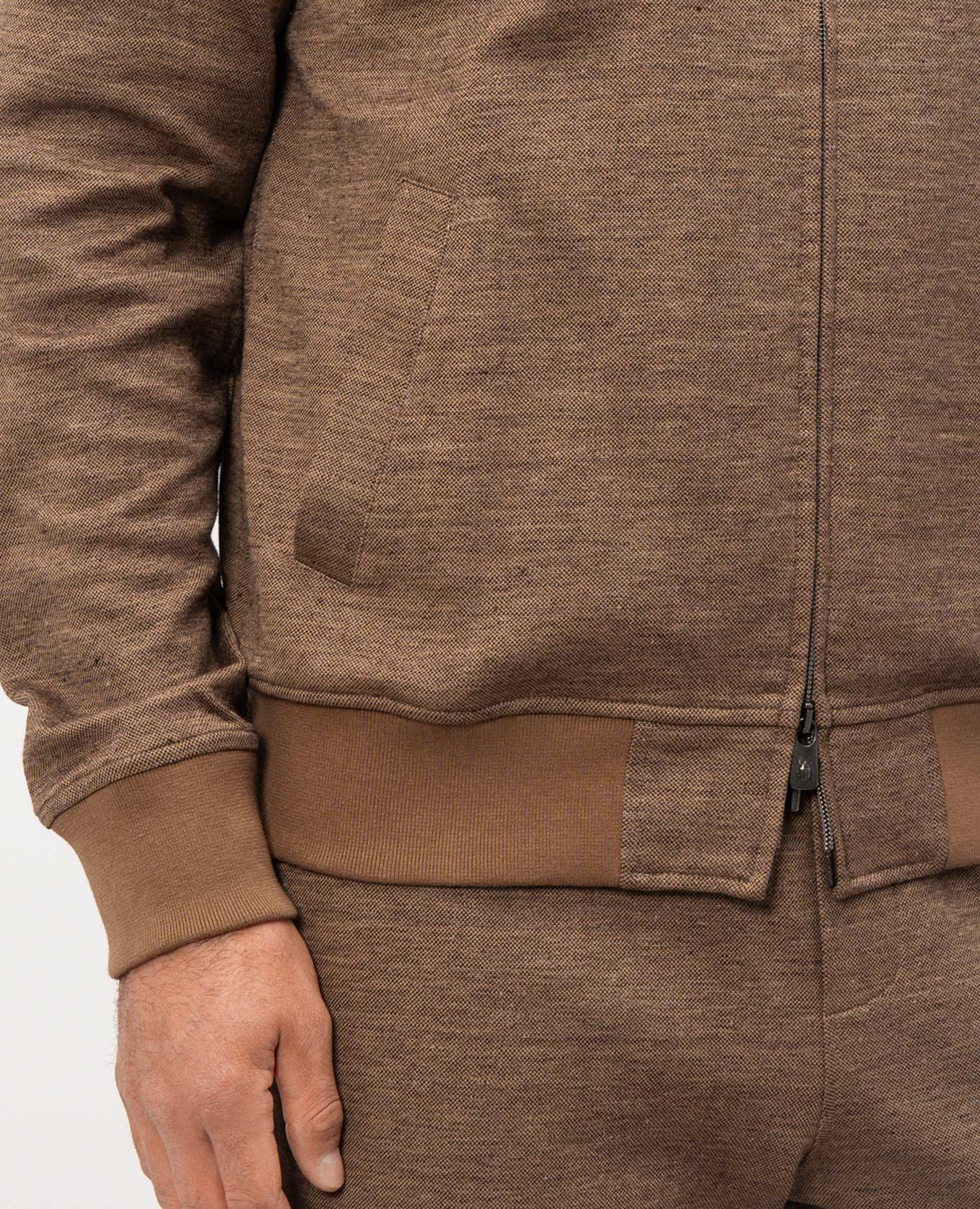 

Brown tracksuit with linen CAPOBIANCO