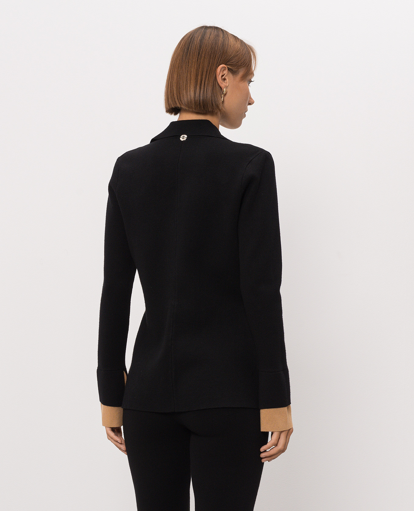 Black jacket with layering effect Twinset 4