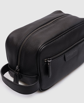 Gianni Chiarini Florence black leather toiletry bag with logo BCUB20286GRNCRV