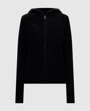 Ermanno Scervino Life Black cardigan with wool and cashmere D494M706XJO