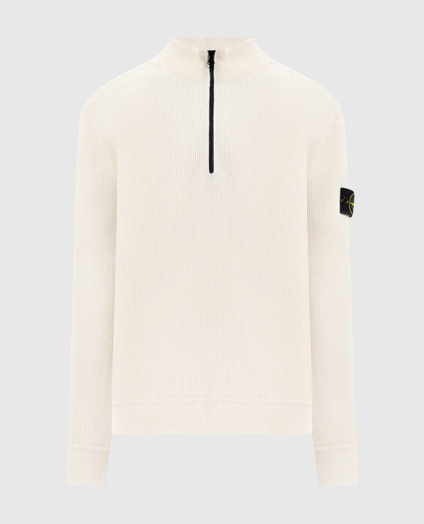 

Beige jumper with logo Stone Island