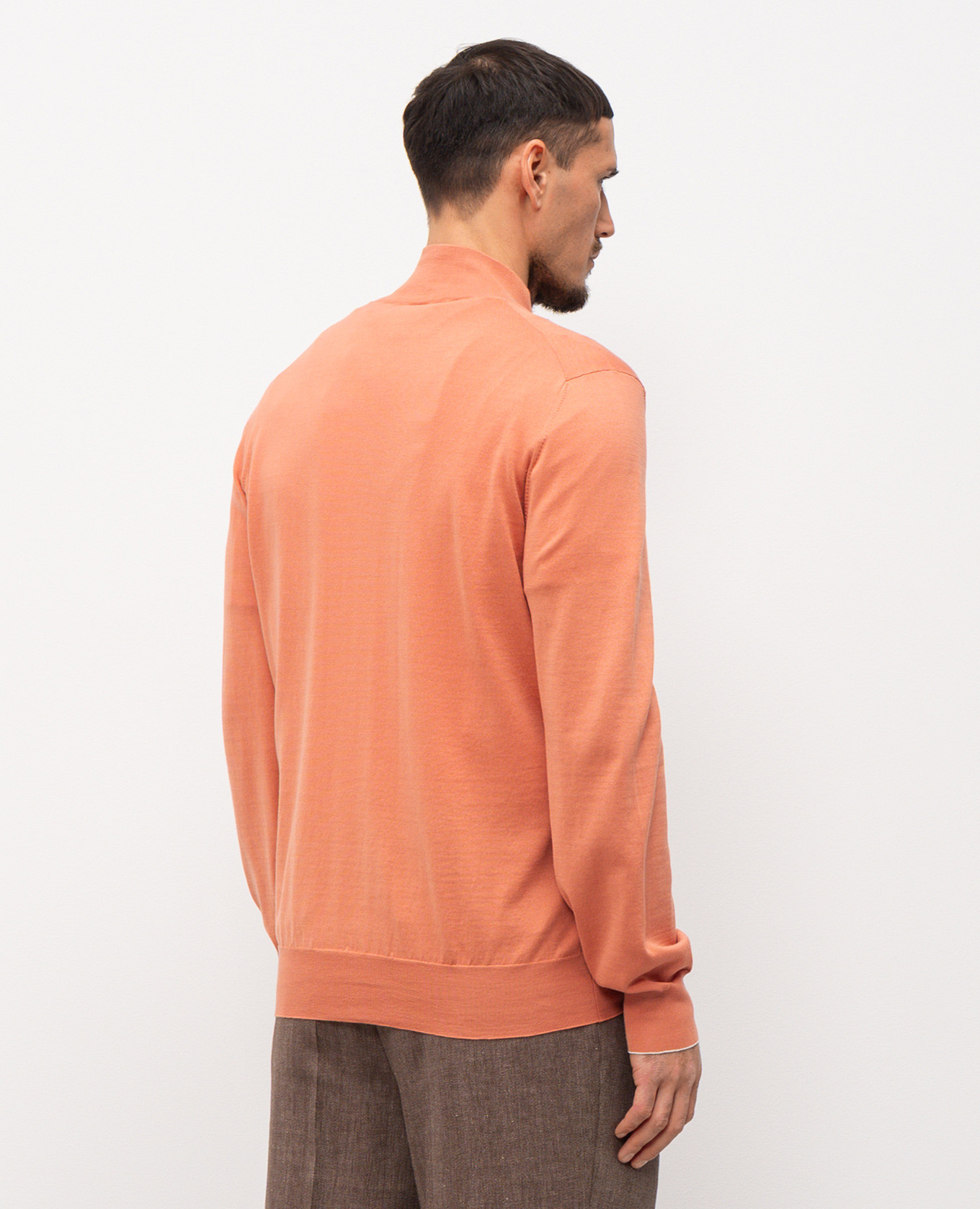 

Orange cardigan Brunello Cucinelli