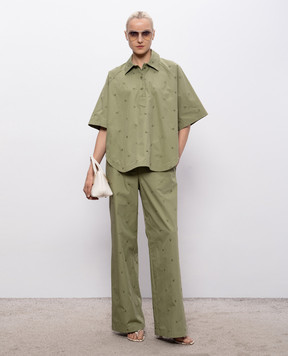 The Attico Green shirt with embroidered emblem 260WCH00047CCC104MA