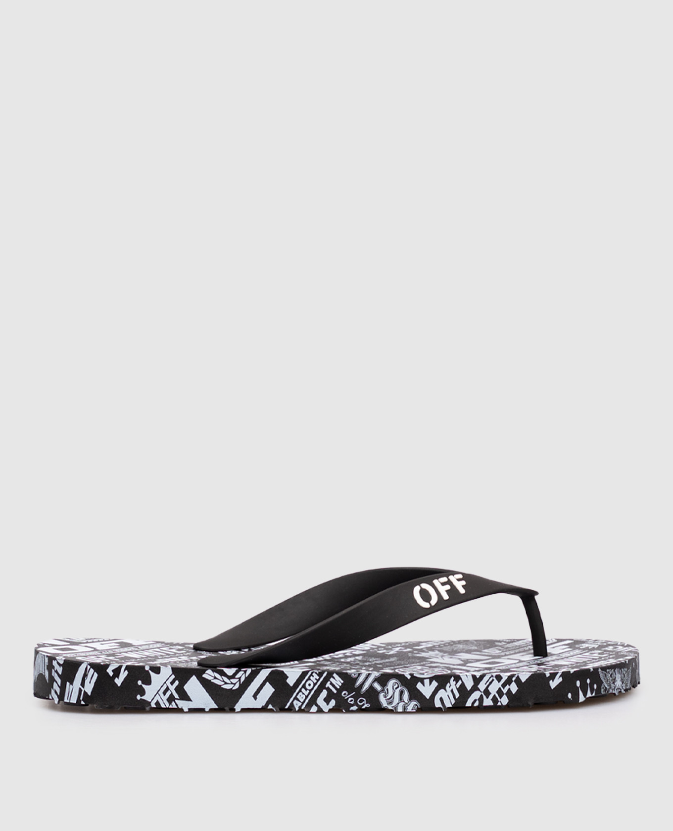 

Off Stamp Black Sliders Off-White