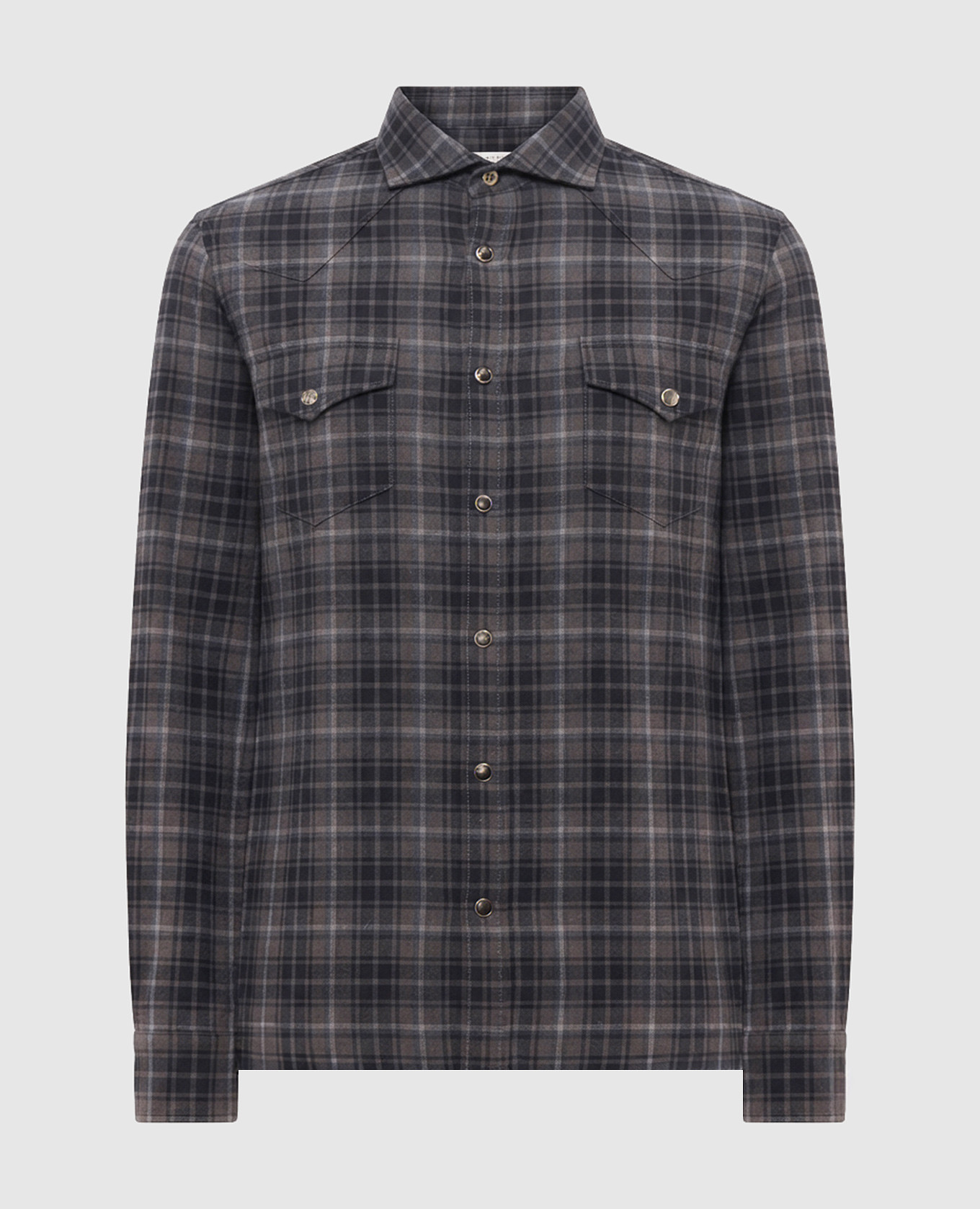Gray checkered shirt