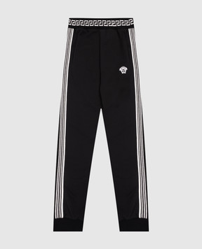 Versace Kids' black joggers with logo 10182901A11652