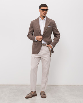 Brunello Cucinelli White linen shirt MM6840028