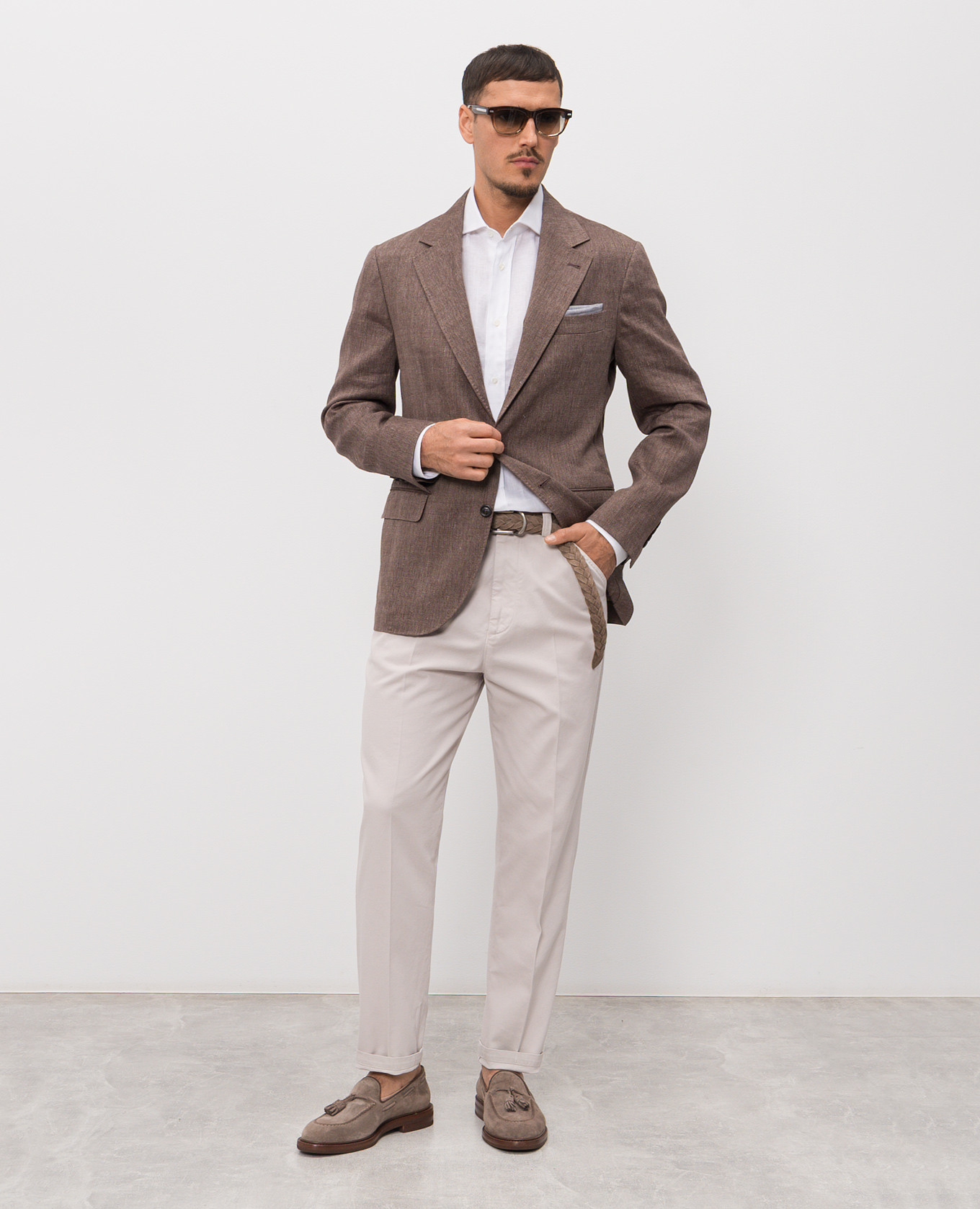 White linen shirt Brunello Cucinelli 2