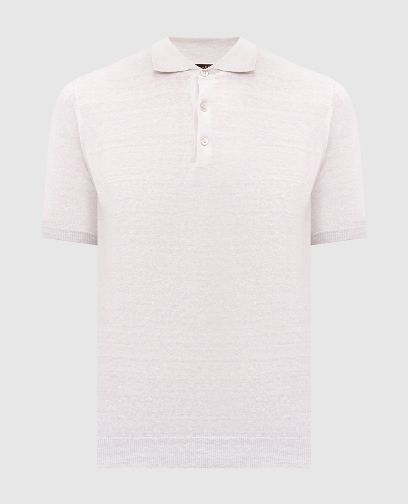 Beige polo with linen VINAL