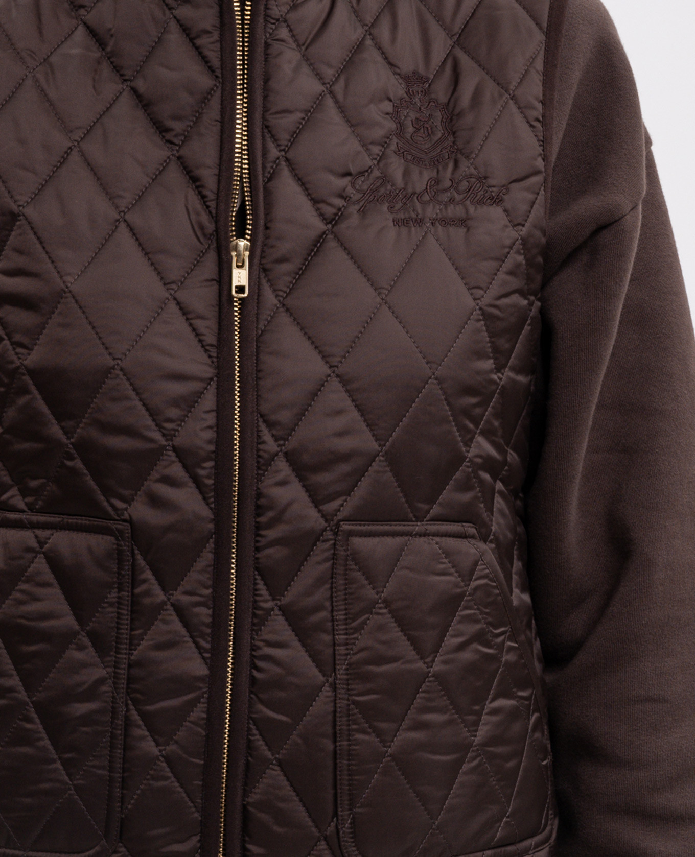 Brown quilted vest Sporty & Rich 5