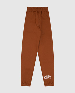 Sprayground Kids' brown joggers with logo print SPY1489GBRWN
