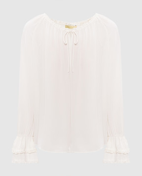 Momoni White silk blouse MENDOZA MOBL009MO05