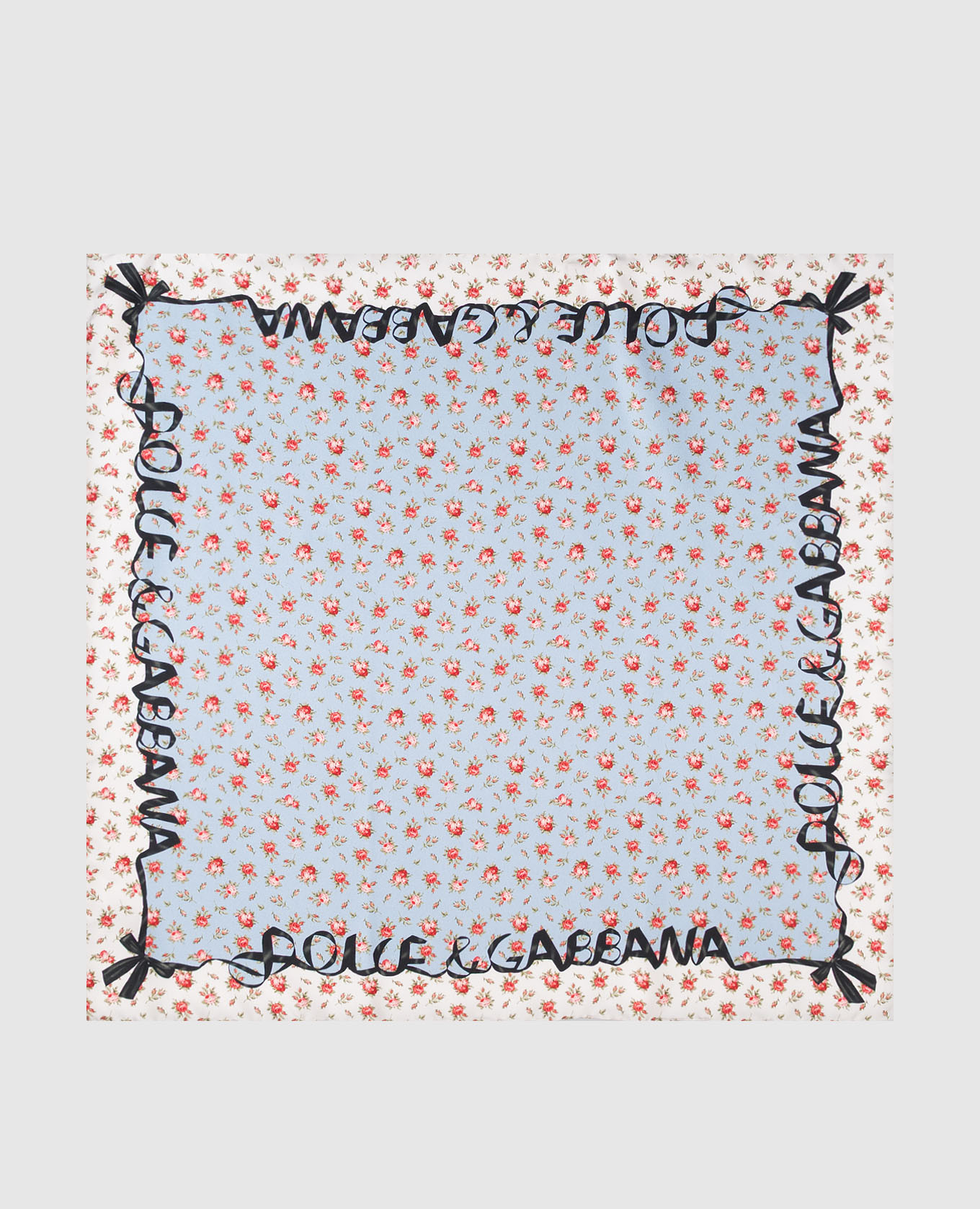 

Blue printed silk scarf Dolce&Gabbana, Light blue