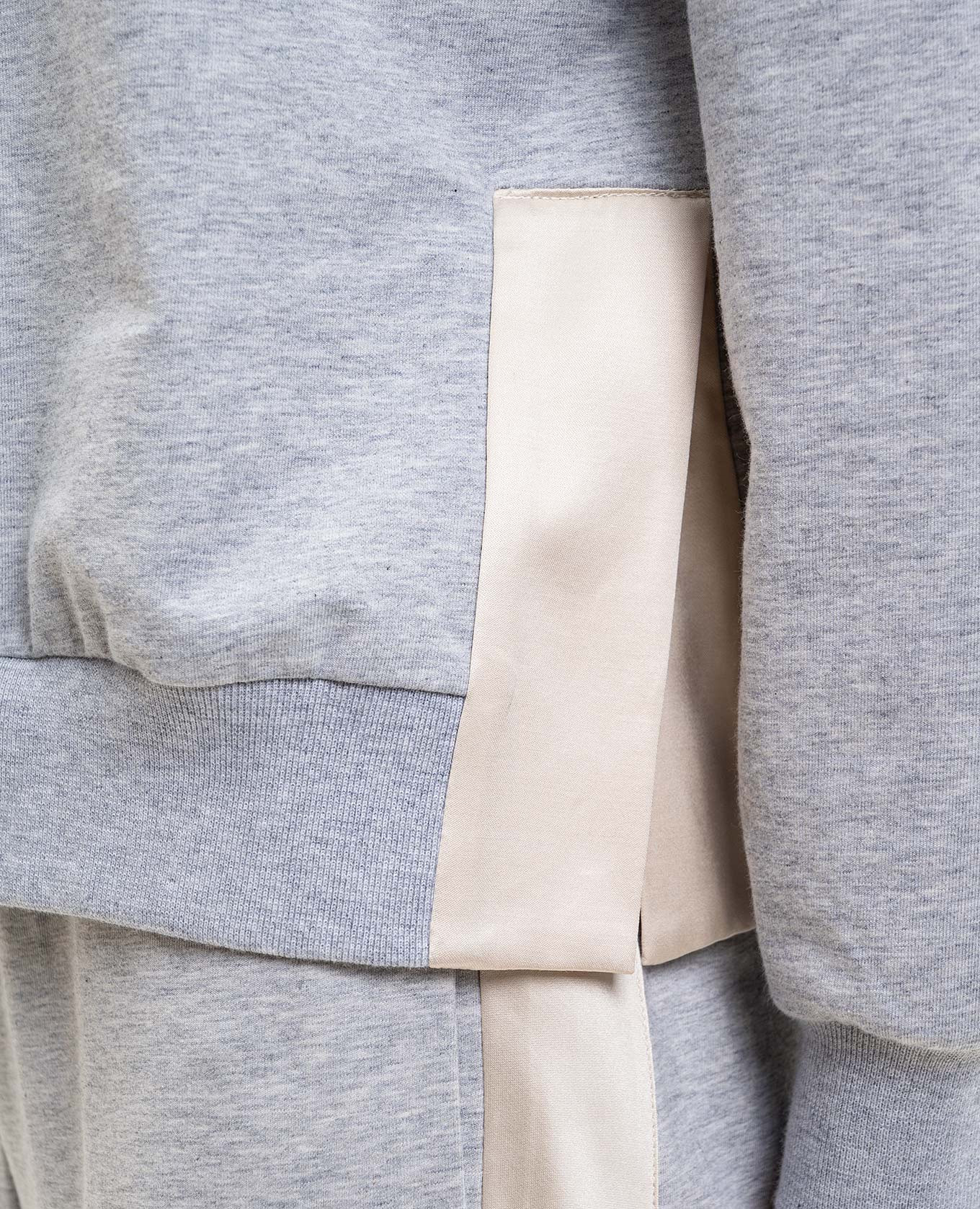 

Grey melange sweatshirt with logo Peserico