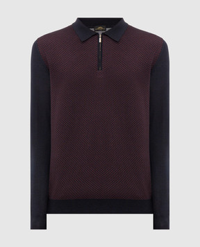 Castangia dal 1850 Blue wool and cashmere polo shirt CA22MLNAPH25