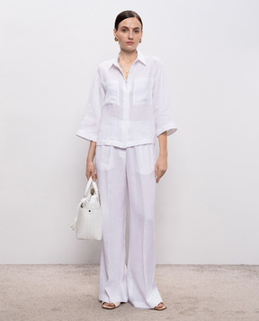 Peserico White linen pants P0412402647