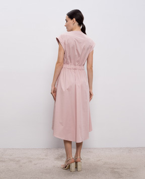 Peserico Pink dress with monil chain A0272301979