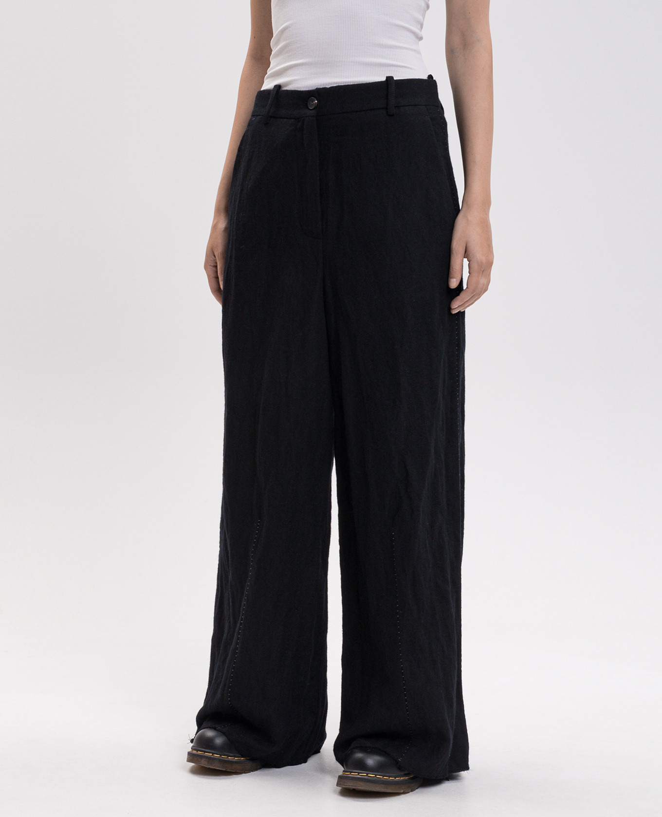 Black pants with wool Masnada 3