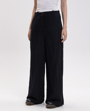 Masnada Black pants with wool 8126