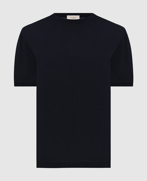 Agnona Blue silk t-shirt KT11U150Q1812