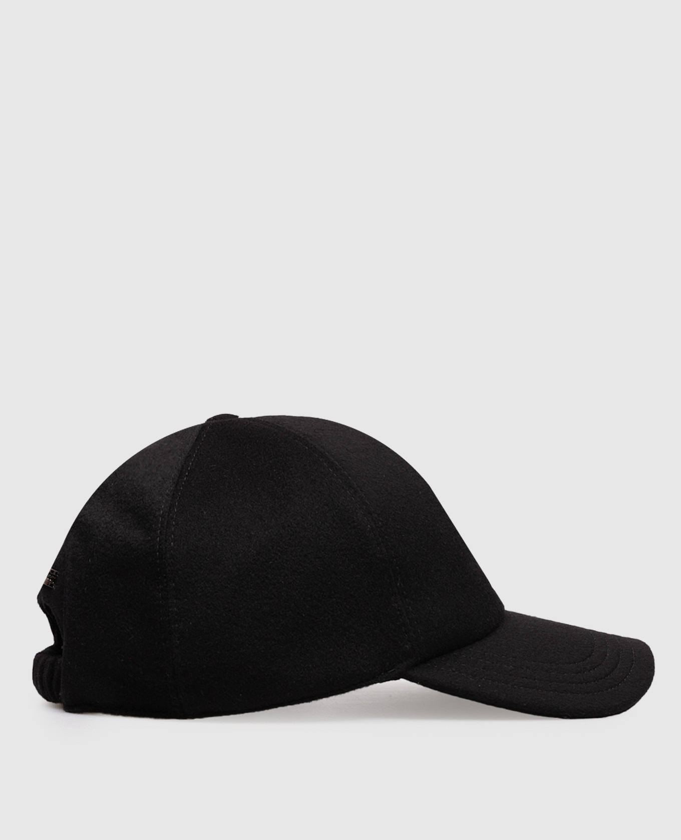 

Black cashmere cap with logo Stefano Ricci