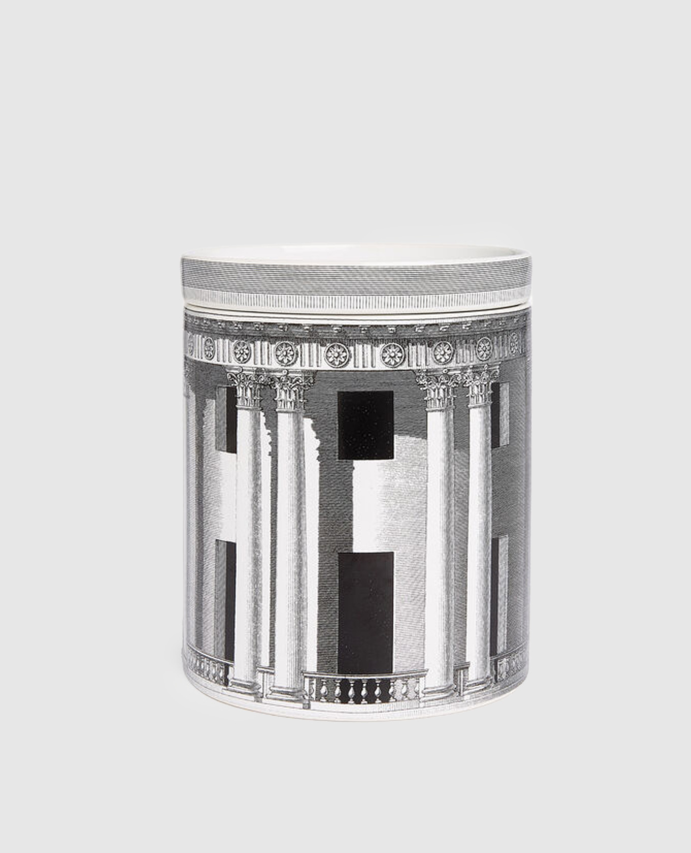 

Large scented candle NEL MENTRE - Architettura Décor in a porcelain candlestick Fornasetti, Grey