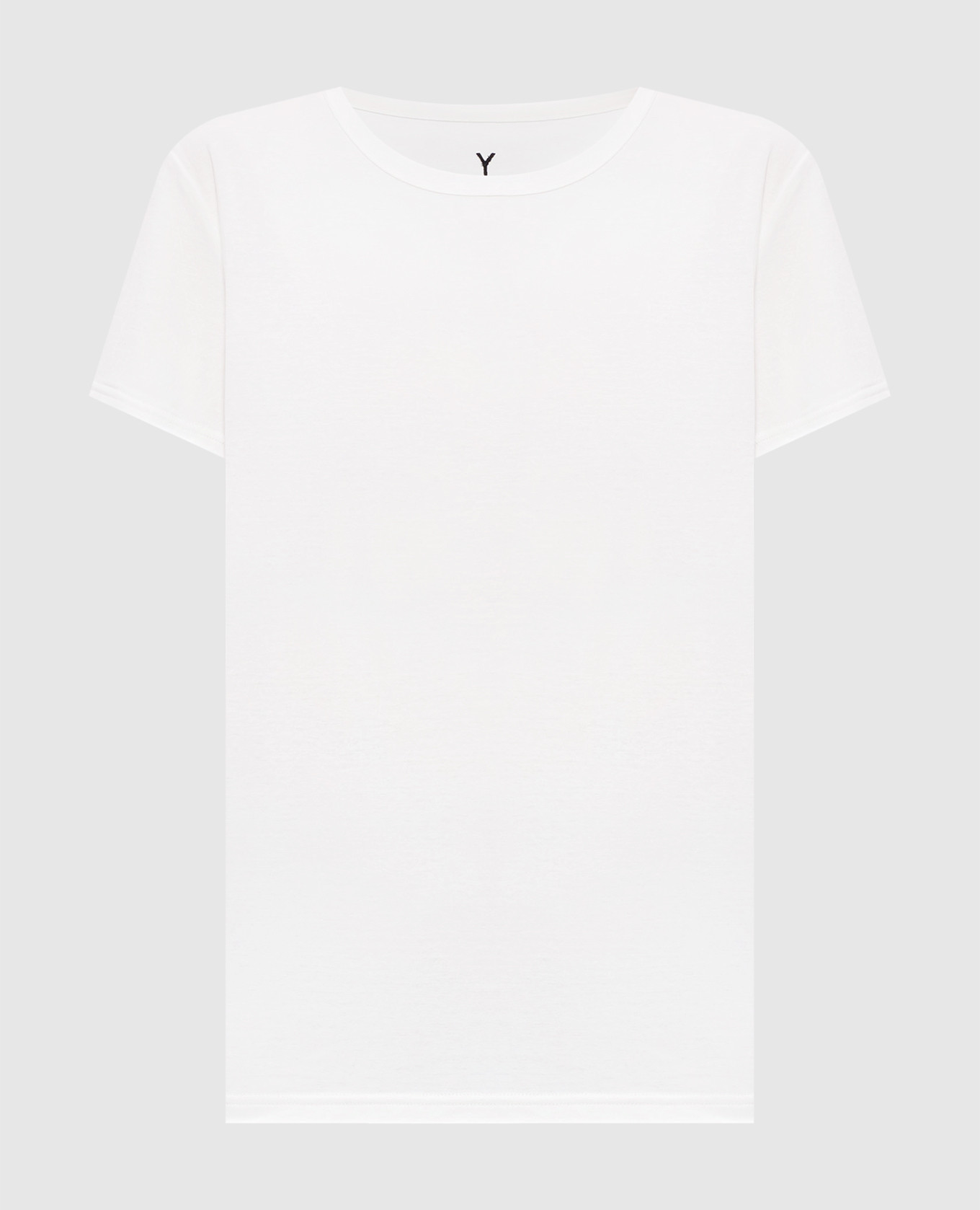 White T-shirt with monogram embroidery