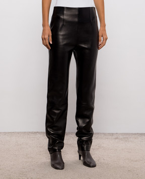 Khaite Ryden Black Leather Pants 32151012