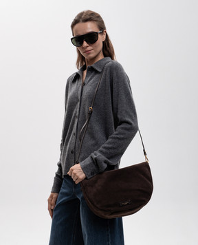 Gianni Chiarini Cleo brown suede crossbody bag BS12691CMPL