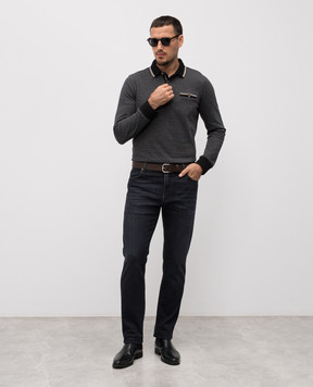 Florentino Gray polo shirt with pattern 225772520652