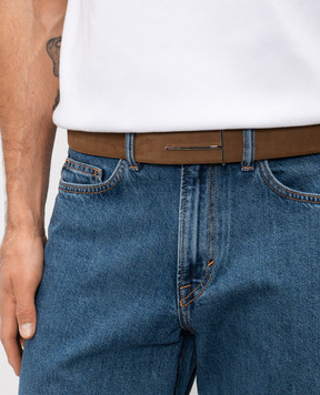 Tom Ford Brown nubuck belt TB331LCL504S