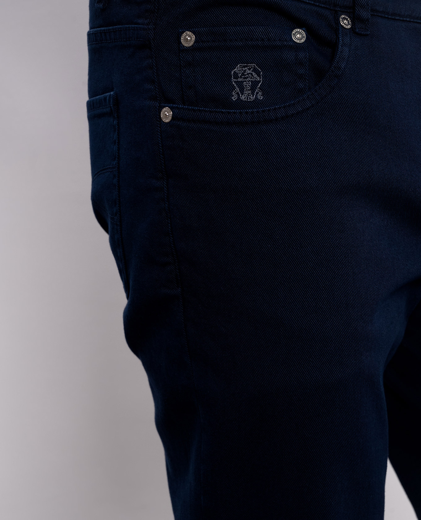 

Blue jeans with logo Brunello Cucinelli