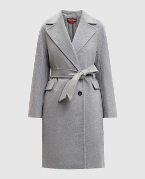 Max Mara Panteon grey double-breasted coat with cashmere and alpaca wool PANTEON