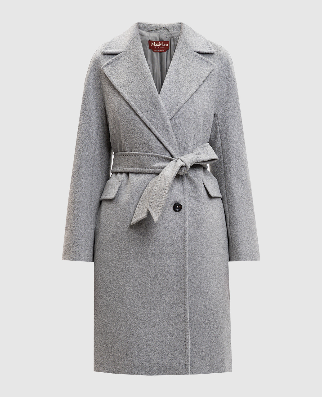 

Panteon grey double-breasted coat with cashmere and alpaca wool Max Mara
