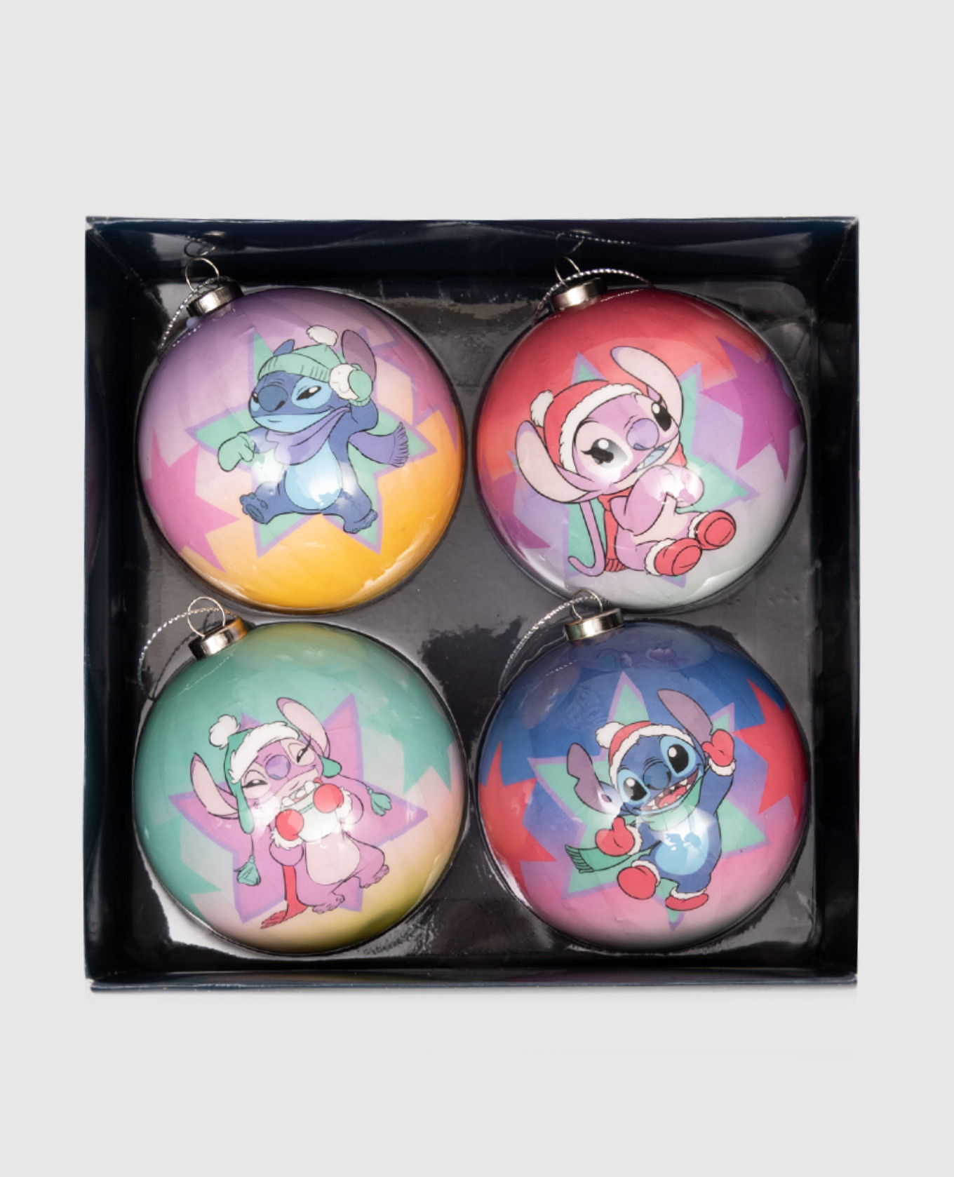 

Angel and Stitch Christmas tree bauble set 4 pcs Disney, White