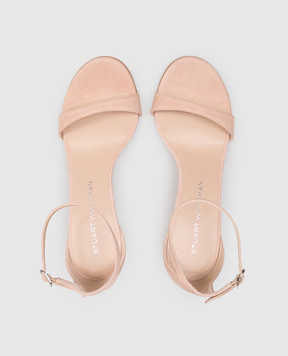 Stuart Weitzman Beige suede sandals NUDIST SJ993