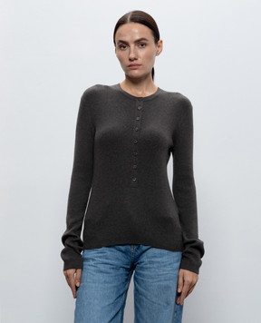 LISA YANG Airi khaki ribbed cashmere jumper 2026495