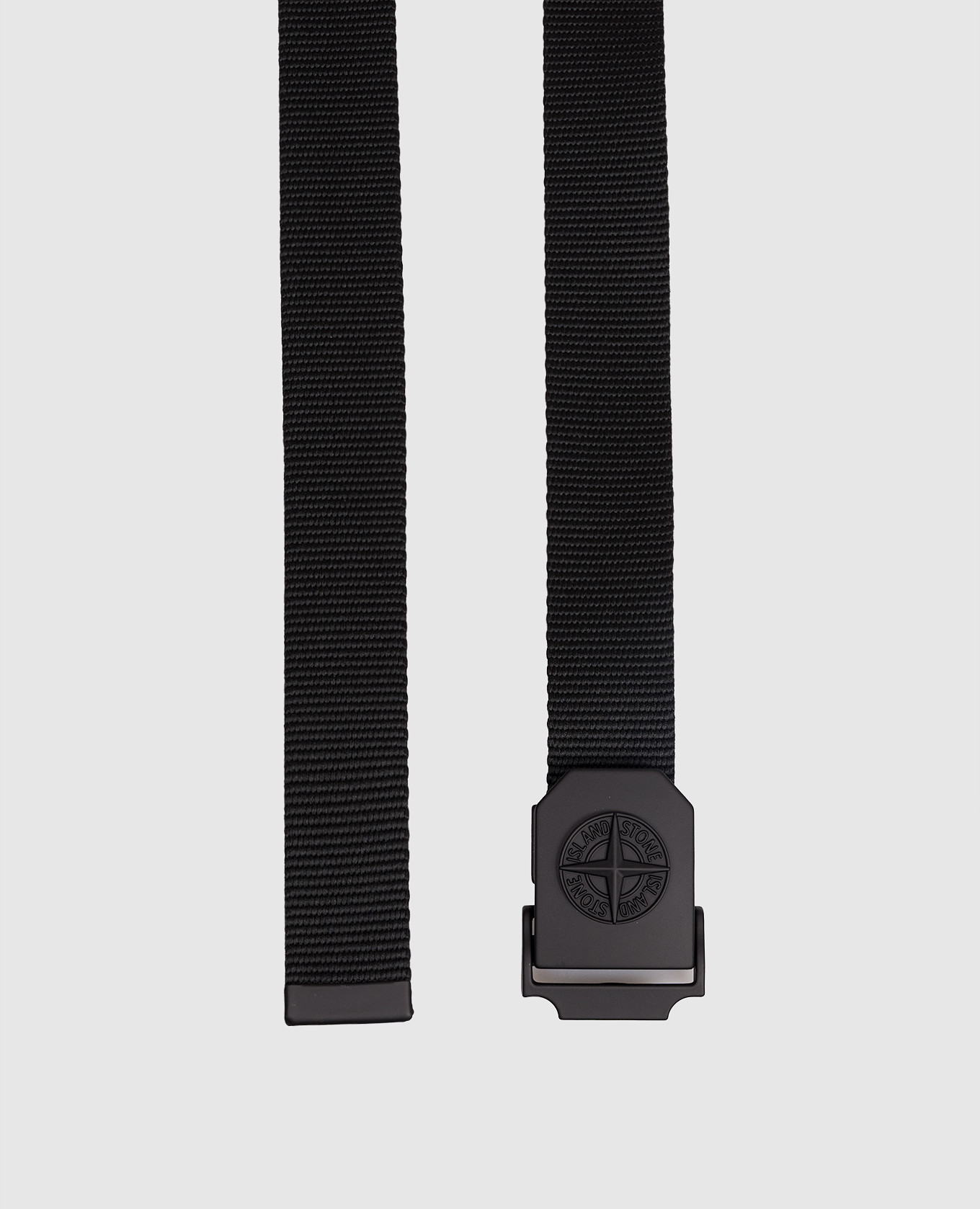 

Black belt with textured logo Stone Island