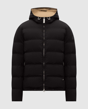 Stefano Ricci Black down jacket with logo patch MDJ6300270519V