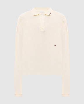 Rhude Ivory polo with embroidered logo RHPF26PO02214