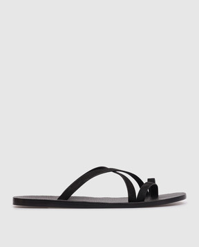 Tom Ford Black suede flip-flops J1619LCL046N