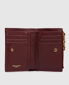 Saint Laurent Burgundy patent leather purse CASSANDRE BIJOU 862438AAGGD