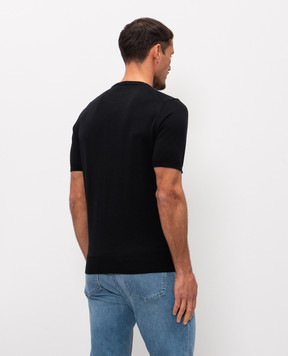 Cashmere&Whiskey Black T-shirt with silk FS03