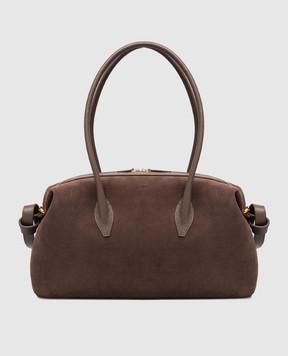 YUZEFI Brown suede bag BRIOCHE BRIOCHEDUFFLE