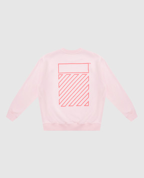 Off-White Children's pink sweatshirt with Diag print 44GBA001S26F005