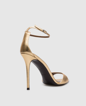 Giuseppe Zanotti Intrigo gold leather sandals I400005