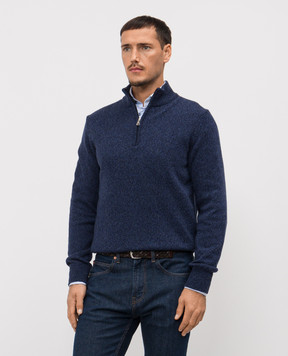 Cashmere&Whiskey Blue merino wool sweater 50707