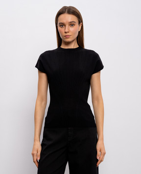 Max Mara Sportmax SAMBA black ribbed top SPXSAMBA
