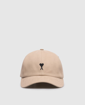 Ami Paris Beige cap with embroidered emblem UCP265AW0041